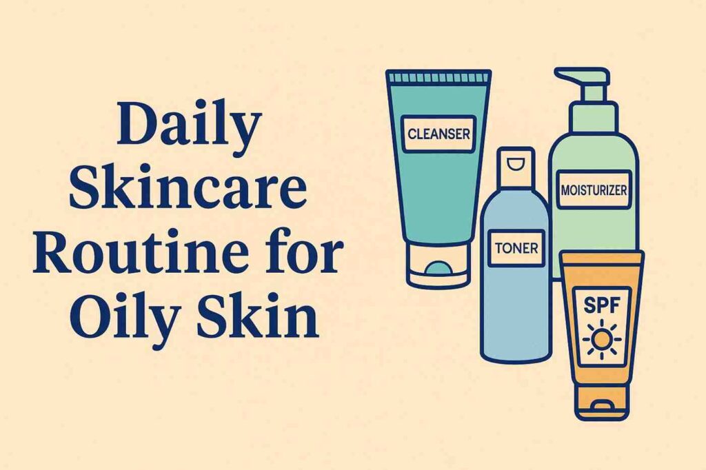 Daily skincare routine for oily skin