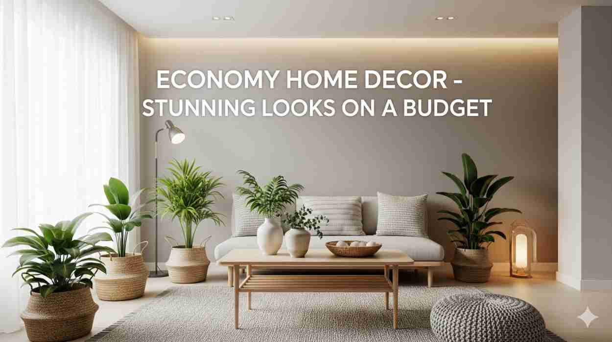 Economy home decor living room with stylish budget-friendly design