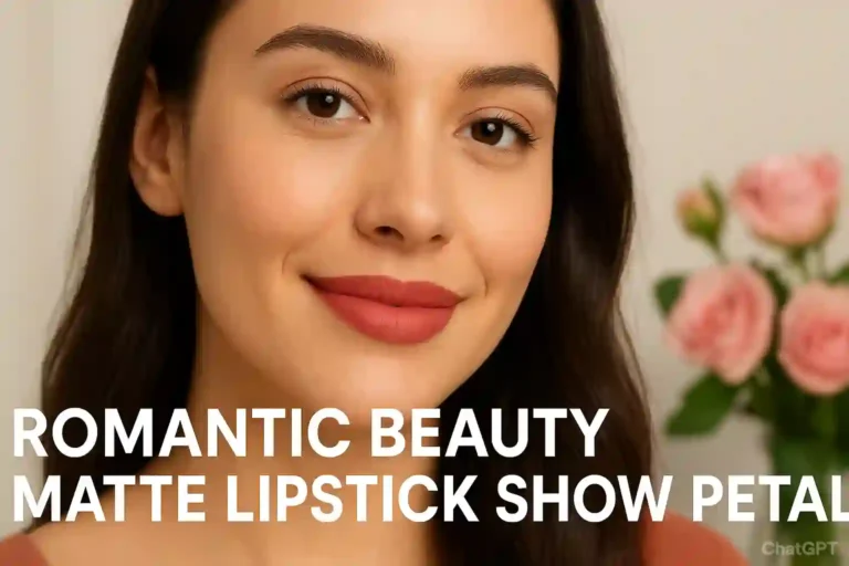 Romantic Beauty Matte Lipstick Show Petal on model