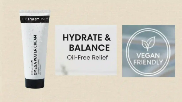 Thumbnail for The INKEY List Omega Water Cream review showing the product in a bathroom setting.