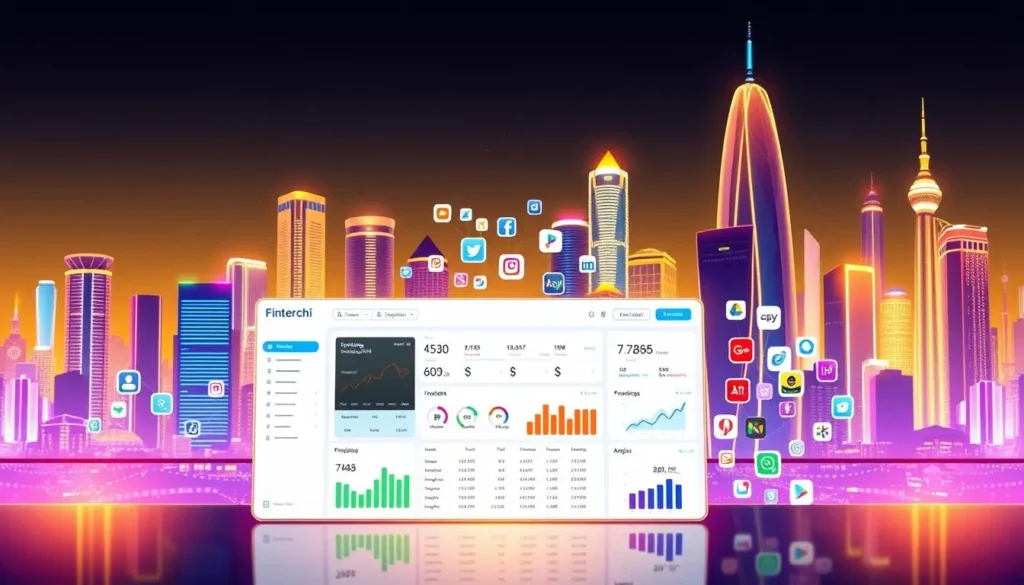 Modern dashboard interface showcasing innovative fintech software solutions
