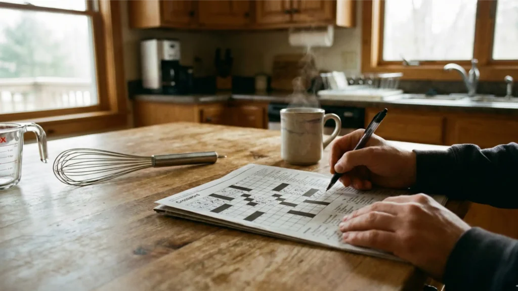 Solve the Kitchen Gadget Brand Crossword Clue 2 Solving a kitchen gadget brand crossword clue in a crossword puzzle